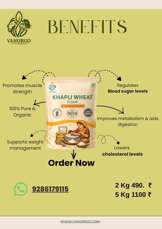 STONEGROUND KHAPLI WHEAT FLOUR (2KG)